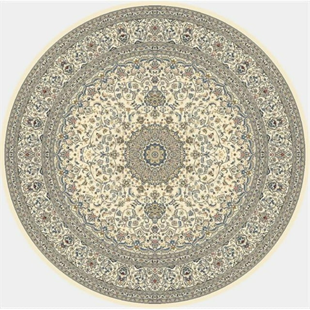 Dynamic Rugs ANR8571196464 Ancient Garden 7.10 Round 57119-6464 Rug - Ivory/Ivory