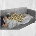 thumbnail image 6 of Mandala Soft Flannel Fleece Blanket, Victorian Style Traditional Filigree Inspired Royal Oriental Classic Print, Cozy Plush for Indoor and Outdoor Use, 50" x 60", Pale Caramel White, by Ambesonne, 6 of 6