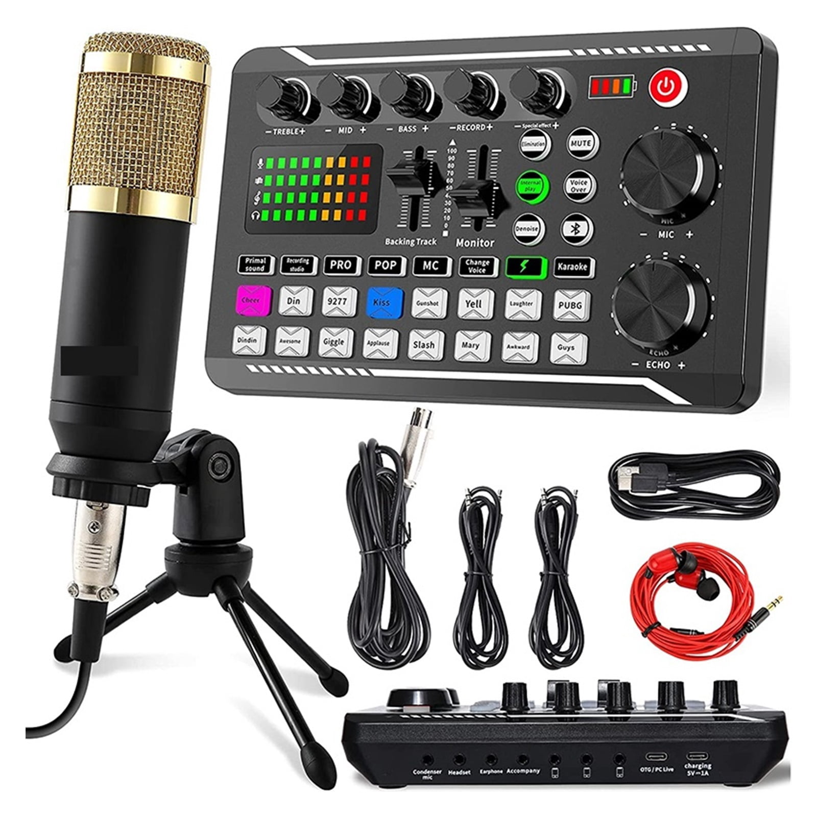 Streaming Microphone Kit With Audio Mixer(Optional) And Condenser Microphone,Microphone Set For Podcast,Live Broadcast,Podcast
