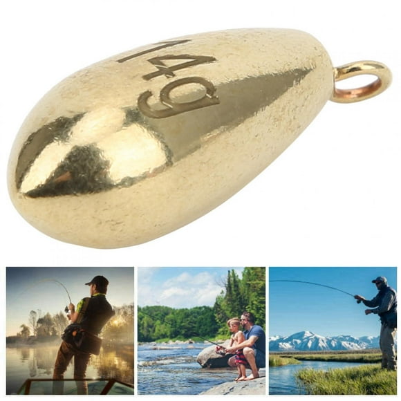 Fishing Weights Sinkers, Wear Resistant Rotation Fishing Weight, Gold For Fishing Equipment Sea/ Fishing Fishing Tackle Fishing Lover 14g