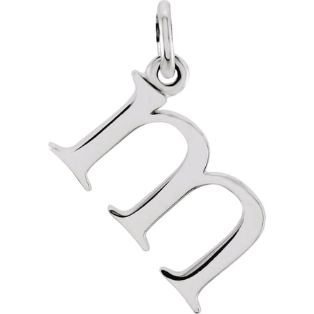 925 Sterling Silver Letter Name Personalized Monogram Initial M 13.7x9.7mm Polished Lowercase Initial Pendant Necklace P