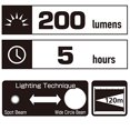 thumbnail image 3 of Gentos SG-335 Lampe Torche à Batterie Compacte - Gris, 3 of 5