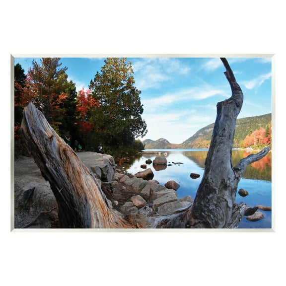 Stupell Industries Autumn Pond Photography Nature Photography Unframed Art Print Wall Art, 15 x 10