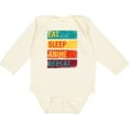 thumbnail image 3 of Inktastic Eat Sleep Anime Repeat Boys or Girls Long Sleeve Baby Bodysuit, 3 of 5