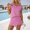 Pink, variant on Womens 2 Piece Skirt Sets Summer Sleeveless Half Zip Sweatshirt Athletic Skorts Tennis Outfits Casual Sweatsuits Pink XL(XL)