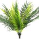 thumbnail image 1 of S Army Green Paquete de 2 hojas de árboles artificiales, plantas tropicales, plantas artificiales de fronda falsa, flores verdes para el hogar, cocina, arreglo de fiesta, decorac, 1 of 4