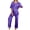 15-Purple TD, variant on MINTREUS Lounge Sets for Women Knit Short Sleeve V-neck Tops and Long Pants Soft Comfy Pajamas Set Oversized 2 Piece Outfits