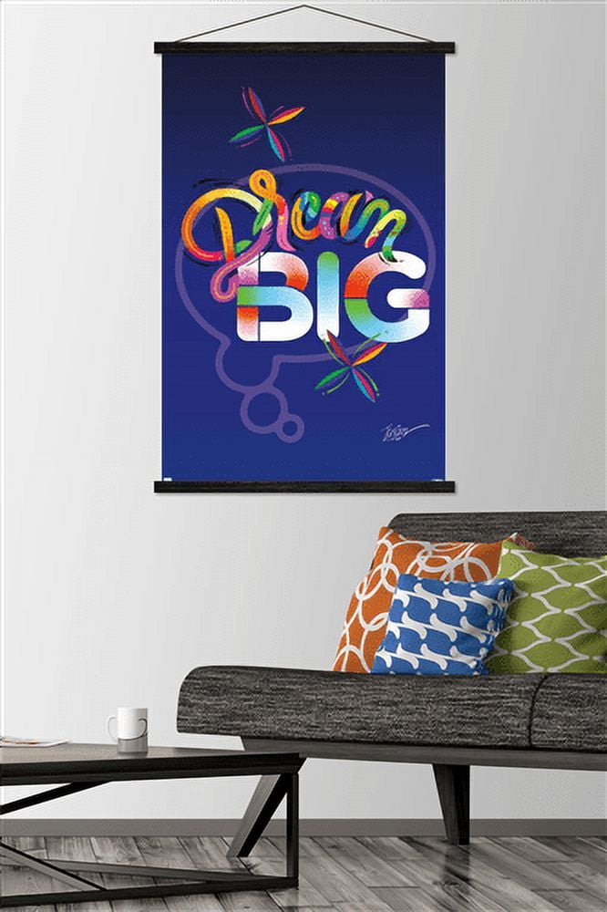 Jason Naylor - Dream Big Wall Poster with Wooden Magnetic Frame, 22.375" x 34"