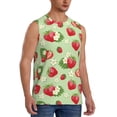 thumbnail image 2 of Fotbe Strawberry Floral Men's Camiseta sin Mangas Estampada para Hombres, Playera Casual para Gimnasio, Entrenamiento, Playa-Medium, 2 of 7
