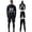 3 Pieces Black, variant on 3pcs Men's Fitness Set with Hooded Sweatshirt, for Running, Cycling, Climbing, and Fishing Outdoor Casual Sportswear