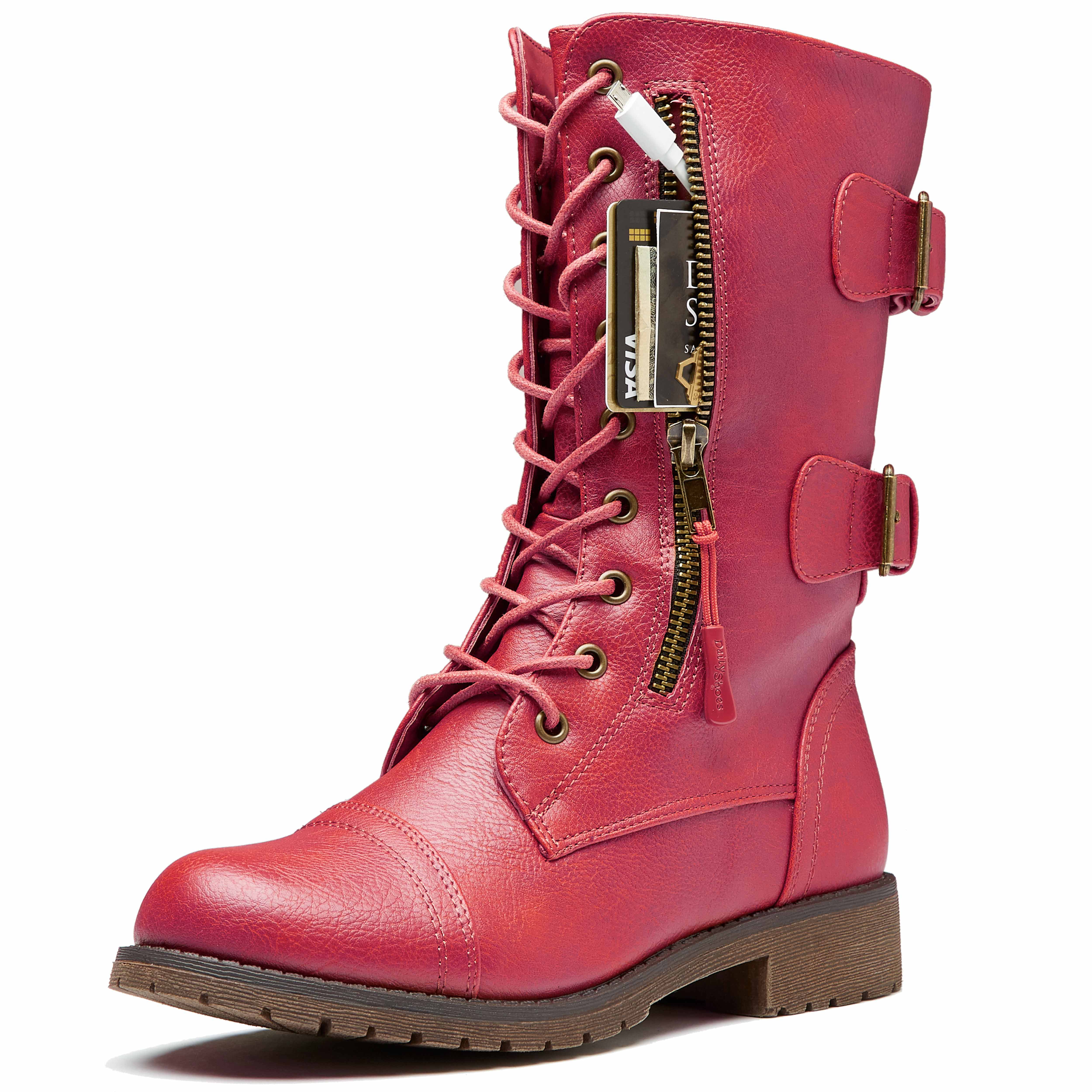 wide womens combat boots