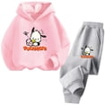 thumbnail image 3 of Conjunto de sudadera con capucha deportiva para niños y niñas de 3 a 14 años con estampado de dibujos animados de Pochacco Trucksuit de Fahion, 3 of 5