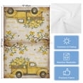 thumbnail image 5 of Lemon Truck Kitchen Towels Set of 4, Water Absorbent Dish Towel, Summer Vintage Tropical Lemon Fruits Decorative Hand Towels - Quick Drying Cloth for Cooking Baking, 18x28 Inch, 5 of 8