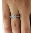 thumbnail image 2 of Jewelerix Princess Cut Halo Engagement Ring for Women White Gold Finish Plated Moissanite Diamond Ring Wedding Ring, 2 of 5