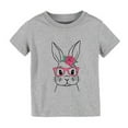 thumbnail image 2 of Easter Bunny Shirt Toddler Boys Girls Happy Easter T Shirt Kids Cute Bunny Rabbit Graphic Tees Tops Grey XXXL(7 Years-8 Years), 2 of 3