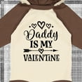 thumbnail image 4 of Inktastic Daddy is My Valentine Holiday Girls Long Sleeve Baby Bodysuit, 4 of 5