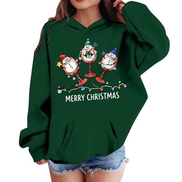 Sudadera con capucha para niñas y niños, sudadera de manga larga con cuello redondo y estampado de moda, jersey con bolsillo, sudadera de poliéster para niñas