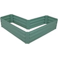 thumbnail image 3 of Sunnydaze 47.25" x 47.25" x 12" L-Shaped Green Galvanized Steel Outdoor Raised Garden Bed, 3 of 11