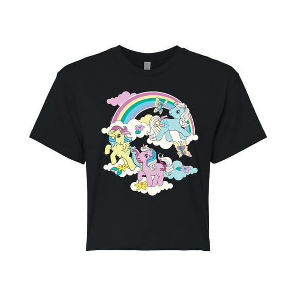 My Little Pony - Rainbow Scene - Junior's Cropped Tee