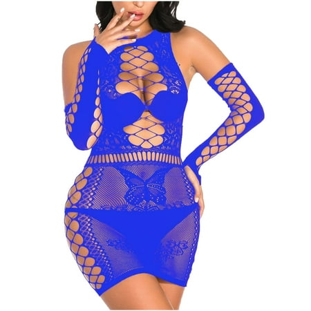 

Kakina CMSX Sexy Women Lingerie Clearance Women Fashion Sexy See-Through Underwear Uniform Temptation Mesh Nightdress