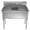 Brushed Stainless Steel, variant on Pearlhaus Brushed Stainless Steel Double Bowl Commerical Freestanding Utility Sink