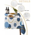 thumbnail image 2 of Blue Polka Dots Table Cloth, Waterproof Tablecloth for Rectangle Tables, Modern Abstract Art Reusable Washable Fabric Table Cover for Restaurant Kitchen Dining Tables 60"x120" Geometric, 2 of 9