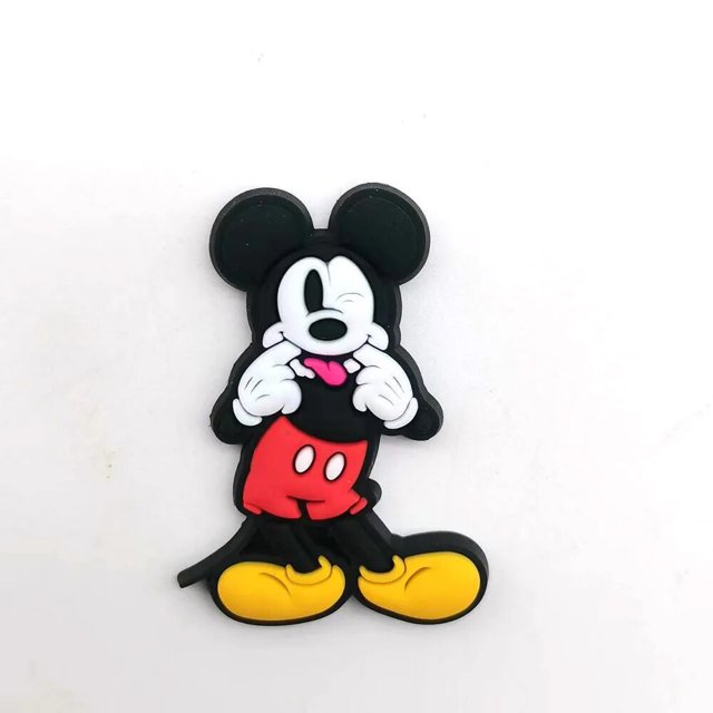 Disney-sandalias de dibujos animados de Mickey y Minne para niños, 1 piezas, zapatos de cocodrilo de PVC, accesorios para zuecos, alfileres, regalos para niñas