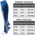 thumbnail image 2 of 4 Paires de Chaussettes de Compression pour Hommes et Femmes 20-30 mmHg Bas de Compression (Noir+bleu+blanc+rouge, TTG-3TG), 2 of 5