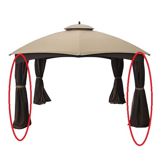 Garden Winds Replacement Privacy Curtain Set for the Allen Roth 10x12