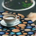 thumbnail image 2 of Ambesonne Galaxy Fitted Round Tablecloth, Galaxy Space Art Solar, 36"- 40" Diameter, Multicolor, 2 of 5