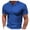 Blue, variant on WREESH Men's Summer Casual Collared Shirt Solid Comfortable Short Sleeve V-Neck Muscle T-Shirt in Polyester for Men's Daily Wear Black