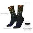 thumbnail image 4 of Fuzoiu Luxury golden sparkle Print Athletic Crew Socks for Men & Women,Casual Crew Socks,Above Ankle Crew Socks for Business, Casual, 4 of 6