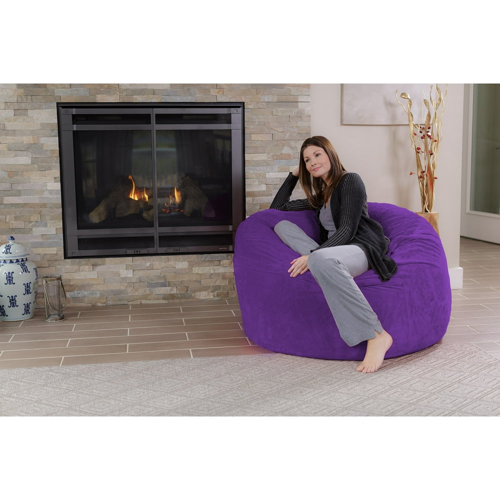 Chill Sack 4 ft Memory Foam Bean Bag Chair, Multiple Colors/Fabrics