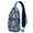 Sky-blue-40, variant on Geometric Boho Sling Backpack Abstract Pattern Lightweight Daypack for Outdoor Trips