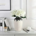 thumbnail image 3 of 6Pcs Artificial Hydrangea Flowers Fake Hydrangea Silk Flowers for Wedding Bouquets DIY Floral Decor Home Decoration with Stems(White), 3 of 3