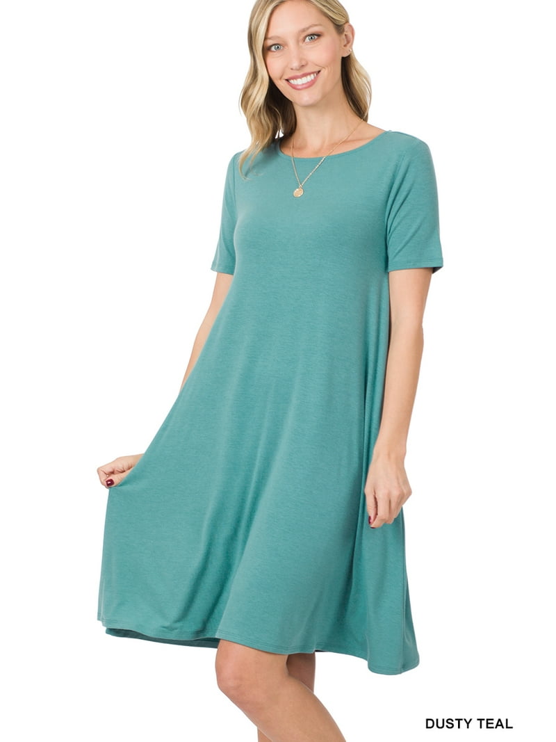 Zenana Women & Plus Sleeveless Jersey Flared Swing Tank Dress with Side Pockets - Walmart.com Zenana Women & Plus Sleeveless Jersey Flared Swing Tank Dress with Side Pockets - Walmart.com
