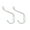 White 2pcs, variant on Dual Hooks Zinc Alloy Hooks Coat Hat Key Double DIY Robe Hooks Clothes Hanger Storage Holder 2pcs, White
