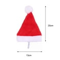 thumbnail image 3 of 4 Pack Pet Christmas Hats - Soft Cloth, Elastic Band, Fits Small Dogs/Cats, Festive Santa Design for Photos, 3 of 6