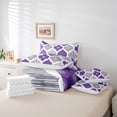 thumbnail image 6 of Homewish Purple Boho Spiral 7-Piece Twin Bedding,Abstract Geometric Bedding Comforter Set,Reversible, 6 of 8