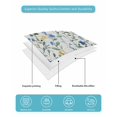thumbnail image 5 of Quilts Twin XL Size, Blue Yellow Spring Floral Soft Comforter Bedding Set for Bed, Elegant Summer Botanical Green Lightweight Quilted Bedspread with Pillow Cover(2 Pieces) for All Season, 68x98 Inch, 5 of 6