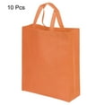 thumbnail image 3 of Uxcell Reusable Non-Woven Tote Bags Vertical Style Party Wedding Bag, Orange 10 Pack, 3 of 5
