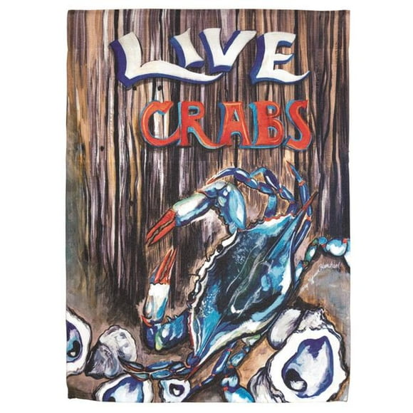 Magnolia Gardens M080096 13 x 18 in. Print Live Crabs Polyester Garden Flag