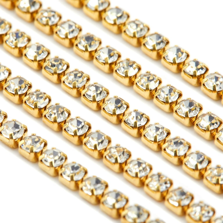 1 Roll 450cm Sparkly Rhinestone Chain For Diy Jewelry Making, Nail
