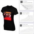 thumbnail image 5 of Bee Gees T-Shirt à Manches Courtes pour Femmes en Coton, Col Ras du Cou, Chandails Décontractés à Imprimé, Noir, 5 of 5