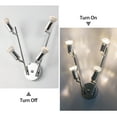 thumbnail image 6 of Garwarm Modern 4-Light Track Lighting Kit, Flush Mount Wall/Ceiling Spot Lights Fixture, LED Track Light with Chrome Flexibly Rotatable Light Head for Kitchen Living Room, 4 X GU10 Bulb (Included), 6 of 18