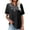 Black#4, variant on Short Sleeve Womens Tops,Fashion Women's Summer V-Neck Short Sleeve Cotton Linen Solid Casual T-shirt Blouse Black XXL
