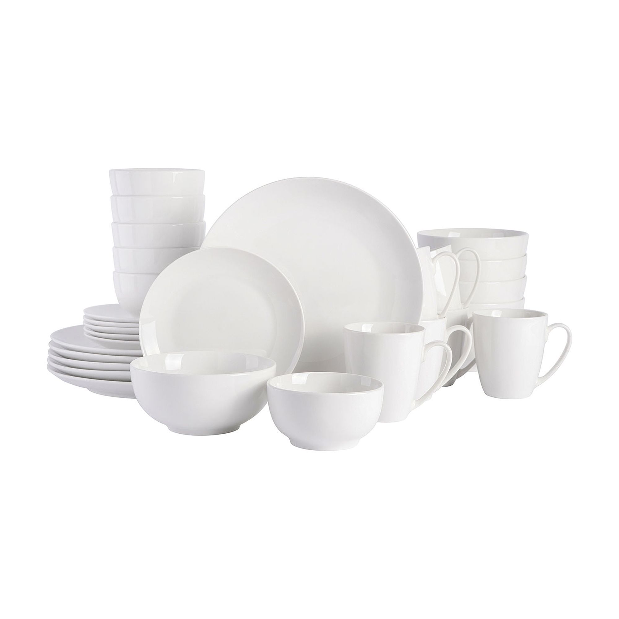 Gibson Home Ogalla 30-Piece Dinnerware Set - White