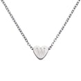 thumbnail image 1 of Collar Inicial de Corazón Uxcell para Mujeres, Cadena de Acero Inoxidable Baño de Oro de 18K, Collar Personalizado con Letra W para Regalos de Joyería para Mujeres, Tono Plateado, 1 of 6