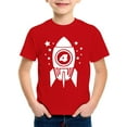 thumbnail image 3 of Kiijoy Graphic Tee for Boys Rocket Print Short Sleeve Round Neck T-Shirt, Sizes 3-13, 3 of 3