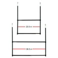 thumbnail image 6 of Oceanstar 2-Tier Portable Adjustable Modern Metal Closet Hanger Rod in Black, 6 of 7